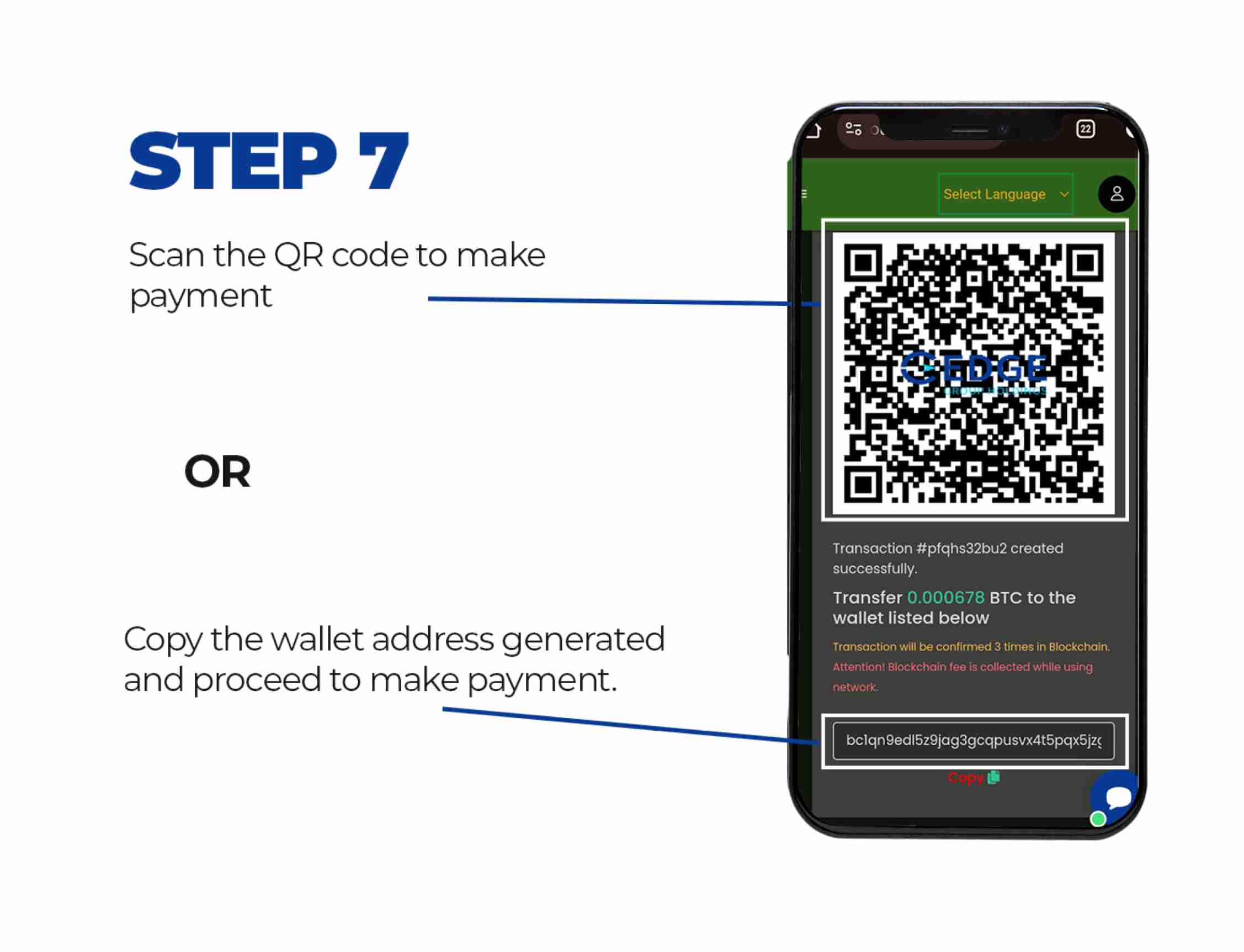 How To Make Deposit - Step 7