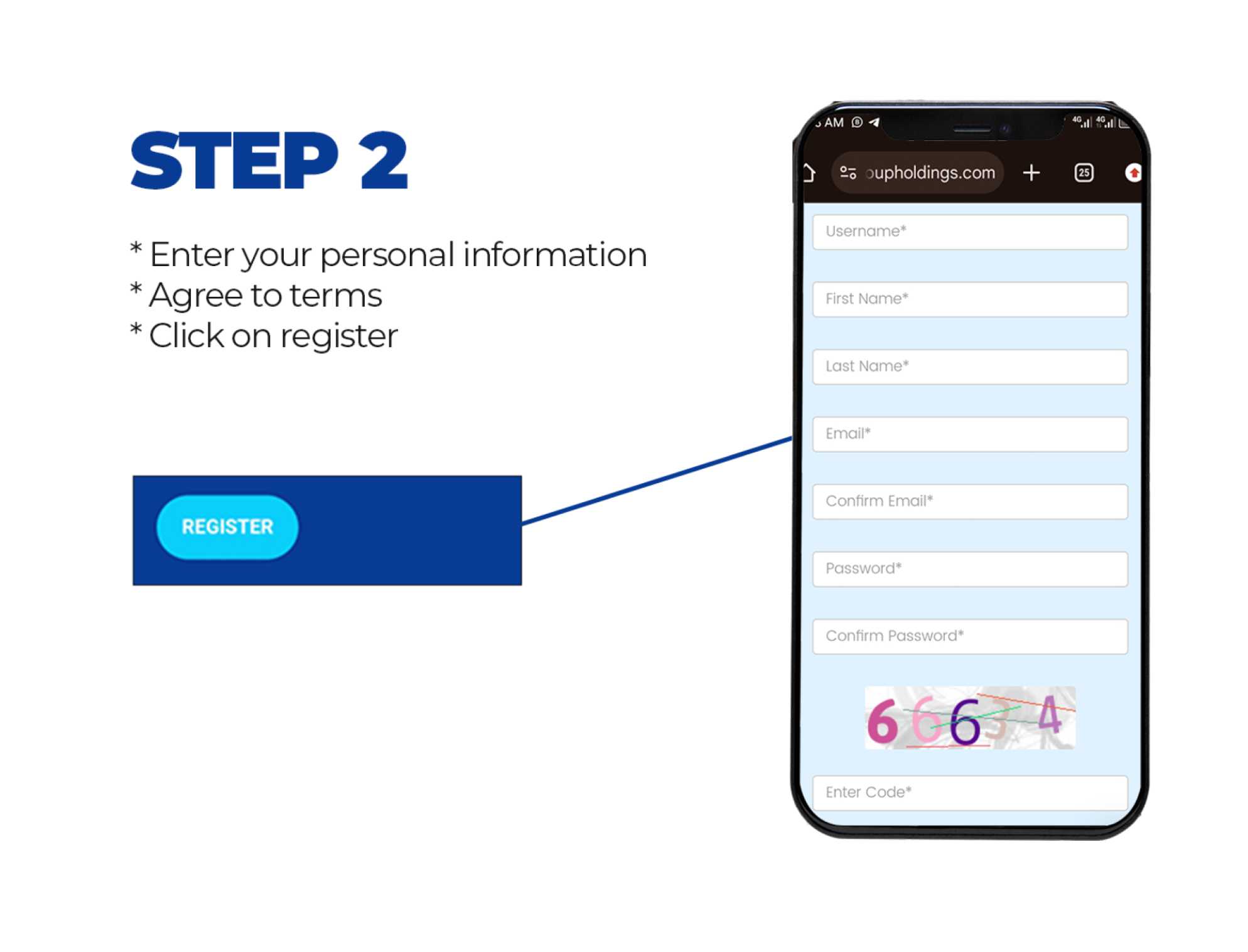 How To Register - Step 2